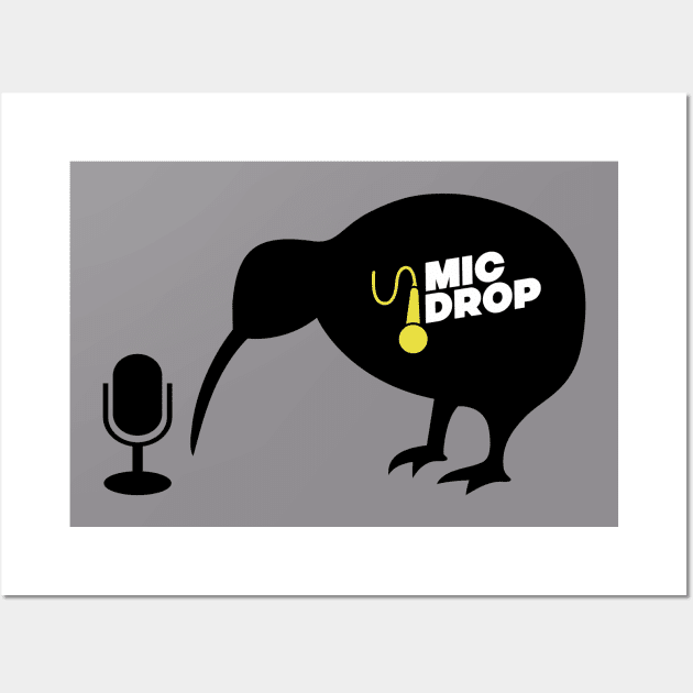 Mic Drop NZ Kiwi Wall Art by Mic Drop